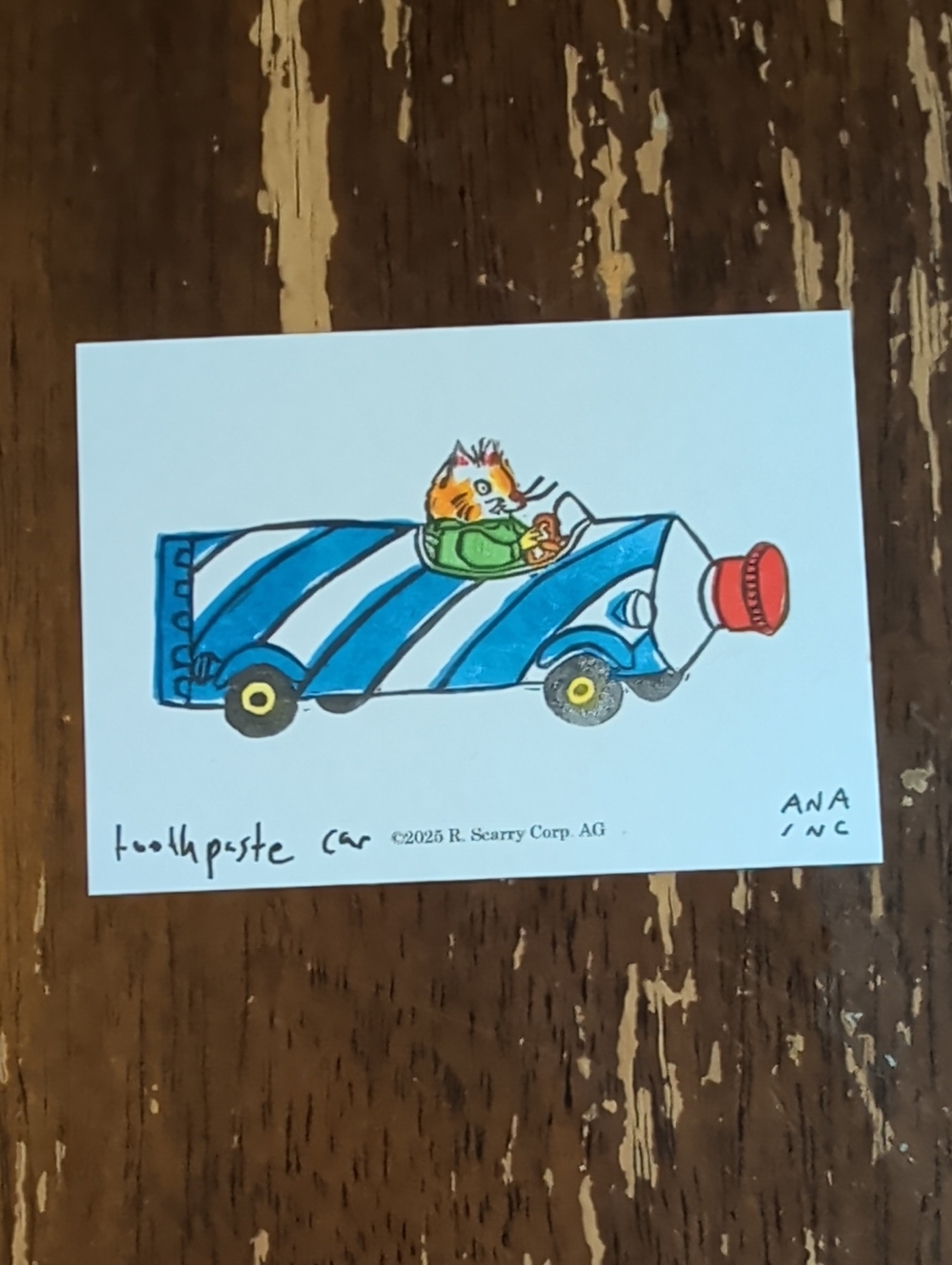 Inciardi Maine x R. Scarry Mini Print toothpaste car